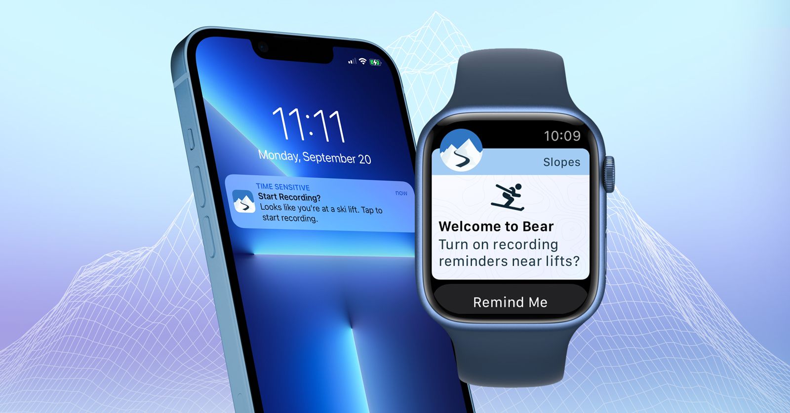 Slopes Smart Reminders watchOS 8, iOS15