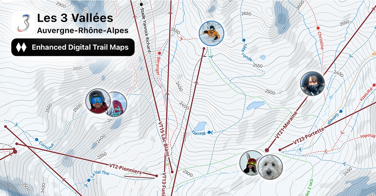 Ride on Interactive Ski Maps at over 400 Resorts Worldwide